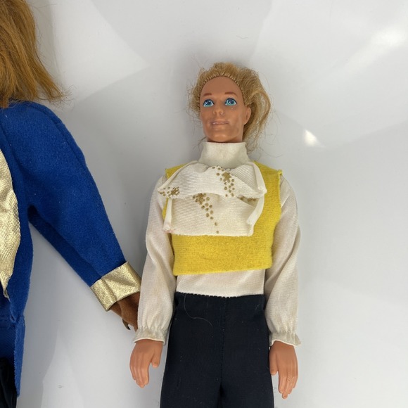 1991 Mattel Prince Adam Beauty & The Beast Doll with Mask Walt Disney - Picture 2 of 10